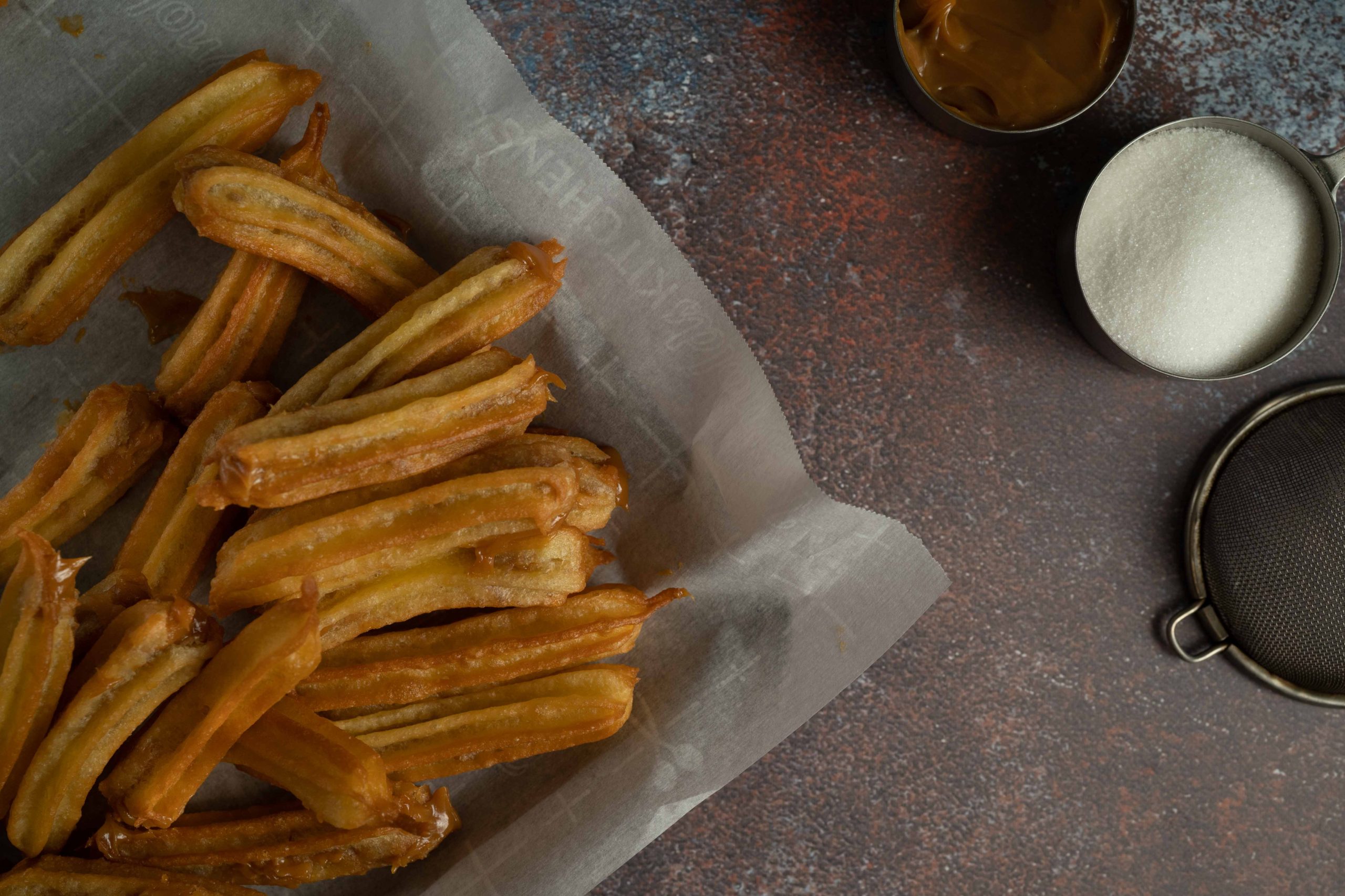 a pic of churros on a pan