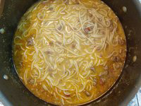noodles being cooked