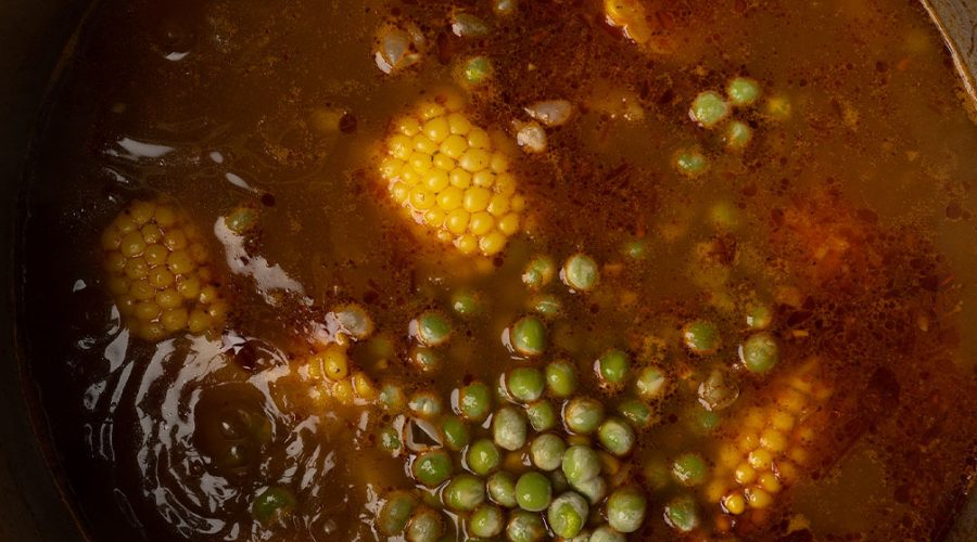 photo of veggies on a pot