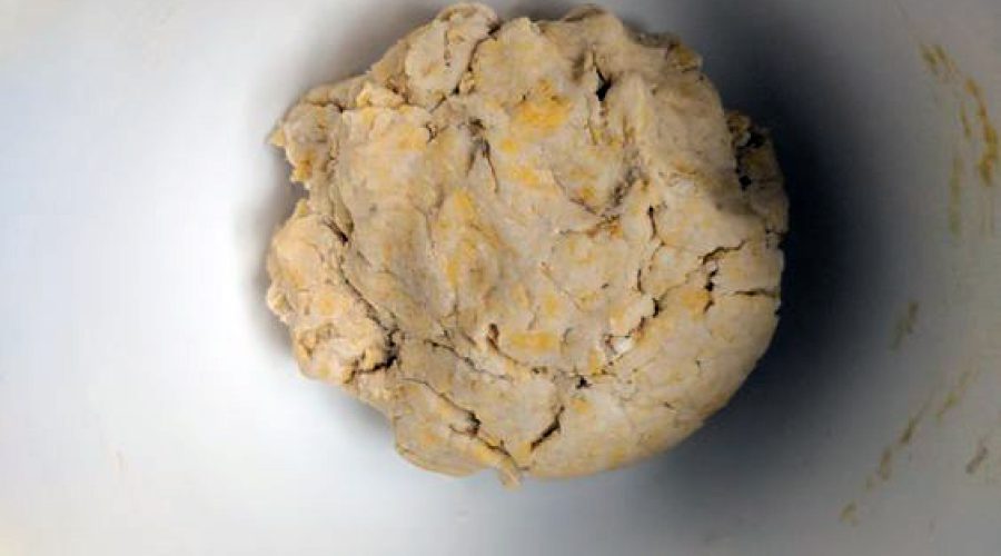 Pastel de Acelga pie dough formed - homemade crust for Peruvian swiss chard pie