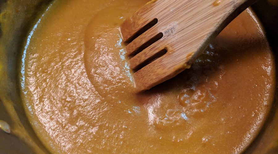a pic of a mazamorra chochina in a pot